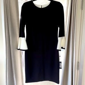 Tommy Hilfiger Black and Ivory Shift Dress Size 6
